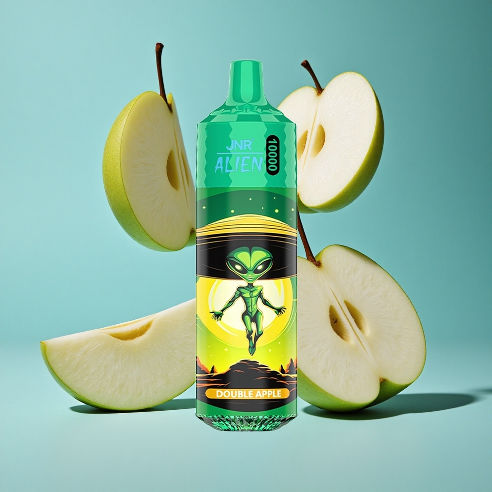 Двойна ябълка JNR Alien 10000 Пуфове 20ml Течност Bulgaria vapes