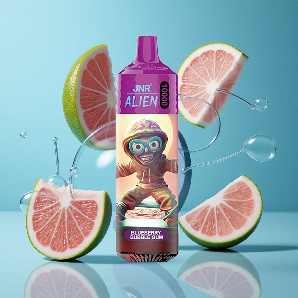 Синьо Бъбъл Гум JNR Alien 10000 Пуфове 20ml E-liquid Bulgaria vapes