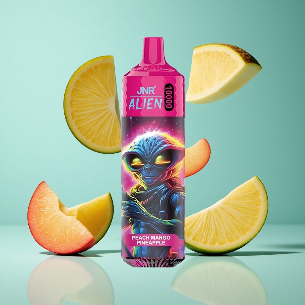 Праскова манго ананас JNR Alien 10000 Пуфове 20ml e-liquid Bulgaria vapes