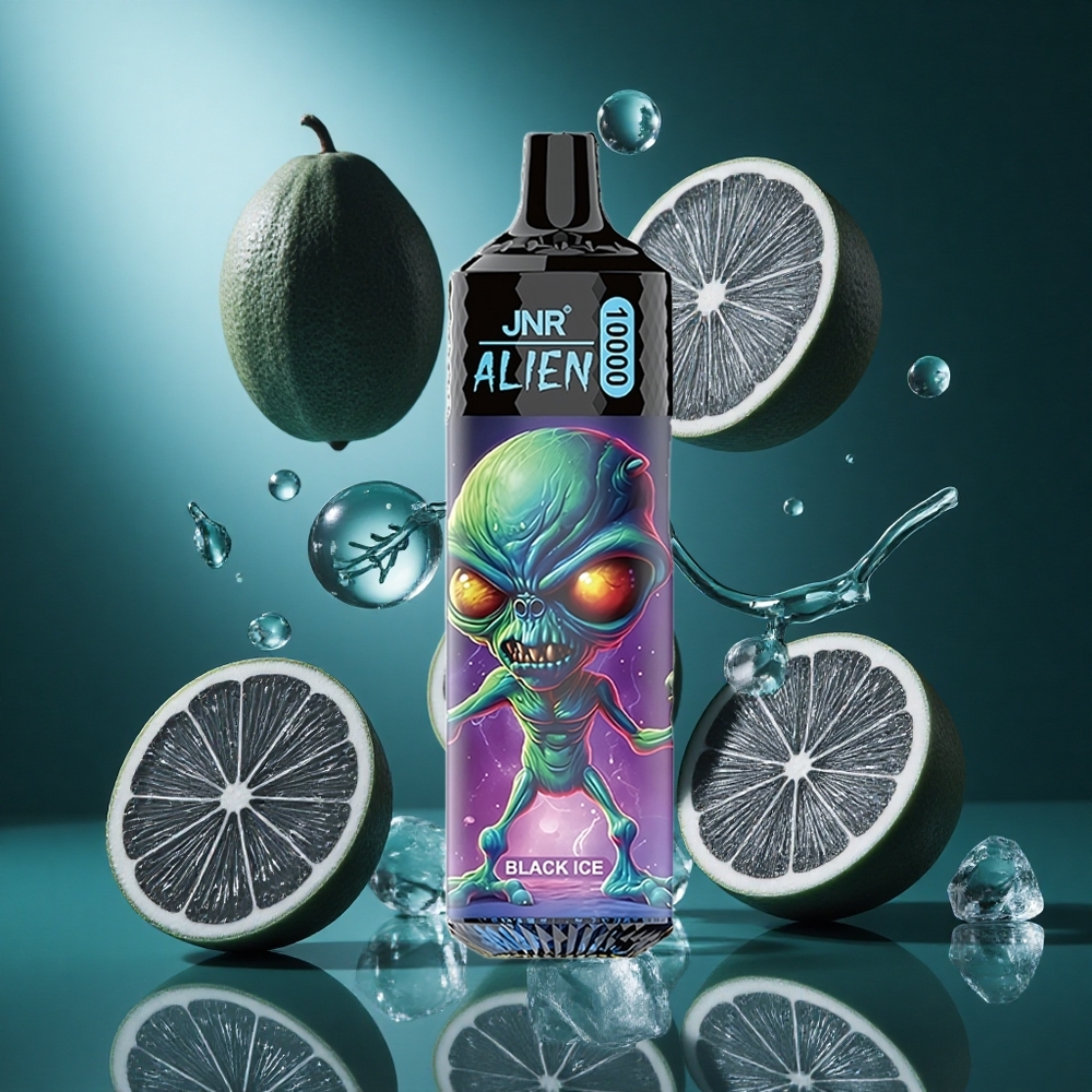 Черен лед JNR Alien 10000 Пуфовса 850mAh батерия Bulgaria vapes