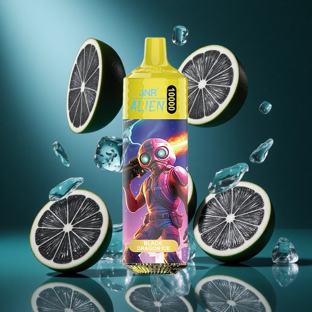 Черен Дракон Лед JNR Alien 10000 Пуфове 850mAh Батерия RGB Светлини Bulgaria vapes