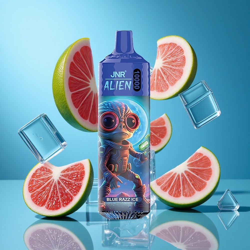 Синьо раниц айс JNR Alien 10000 Пуфове 850mAh батерия RGB Bulgaria vapes