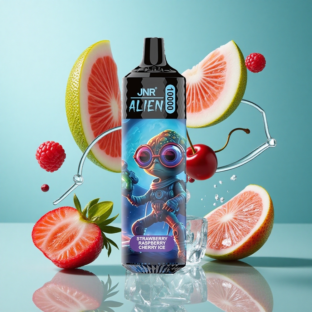 Ягоди малина череша лед JNR Alien 10000 пуфовa 20ml e-liquid Bulgaria vapes
