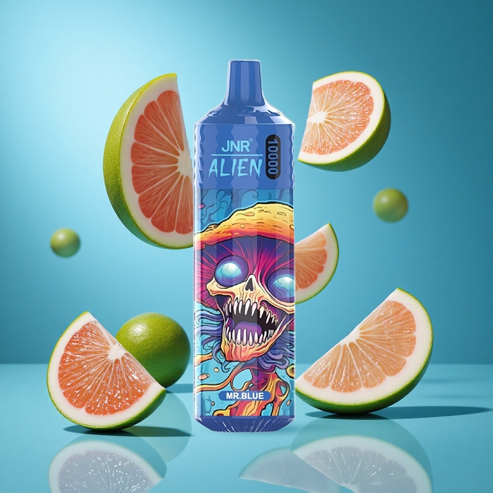 Синьо JNR Alien 10000 Пуфовa Батерия 850mAh Mesh намотка 1.2 Ohm Bulgaria vapes