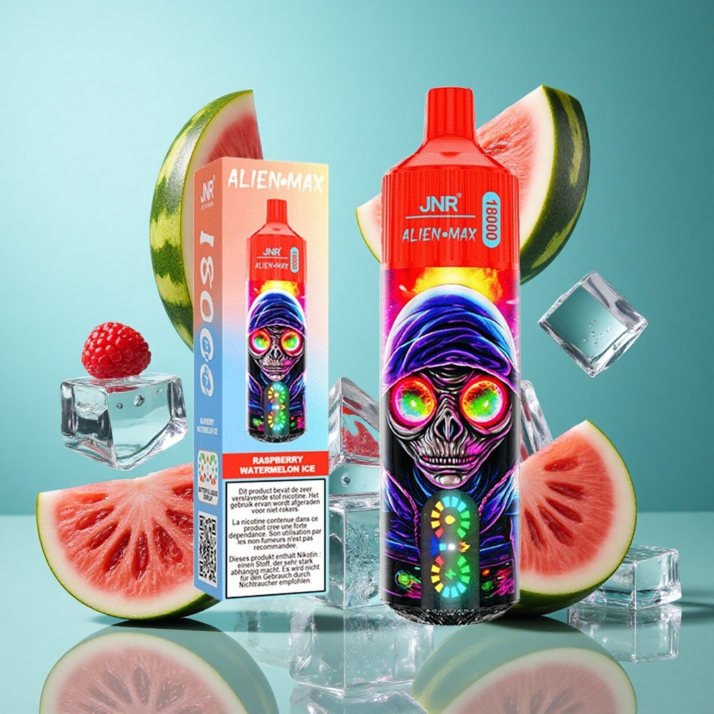 Малина Диня Лед JNR Alien Max 18000 Пуфове Двойна Мрежа 28ml Bulgaria vapes
