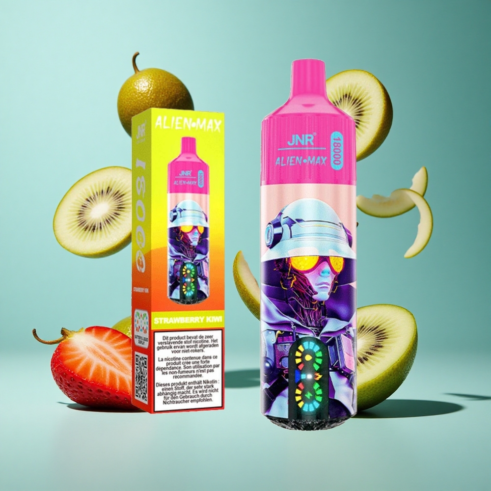 Ягода Киви JNR Alien Max 18000 Пуфове Двойна Мрежа & 28ml Bulgaria vapes