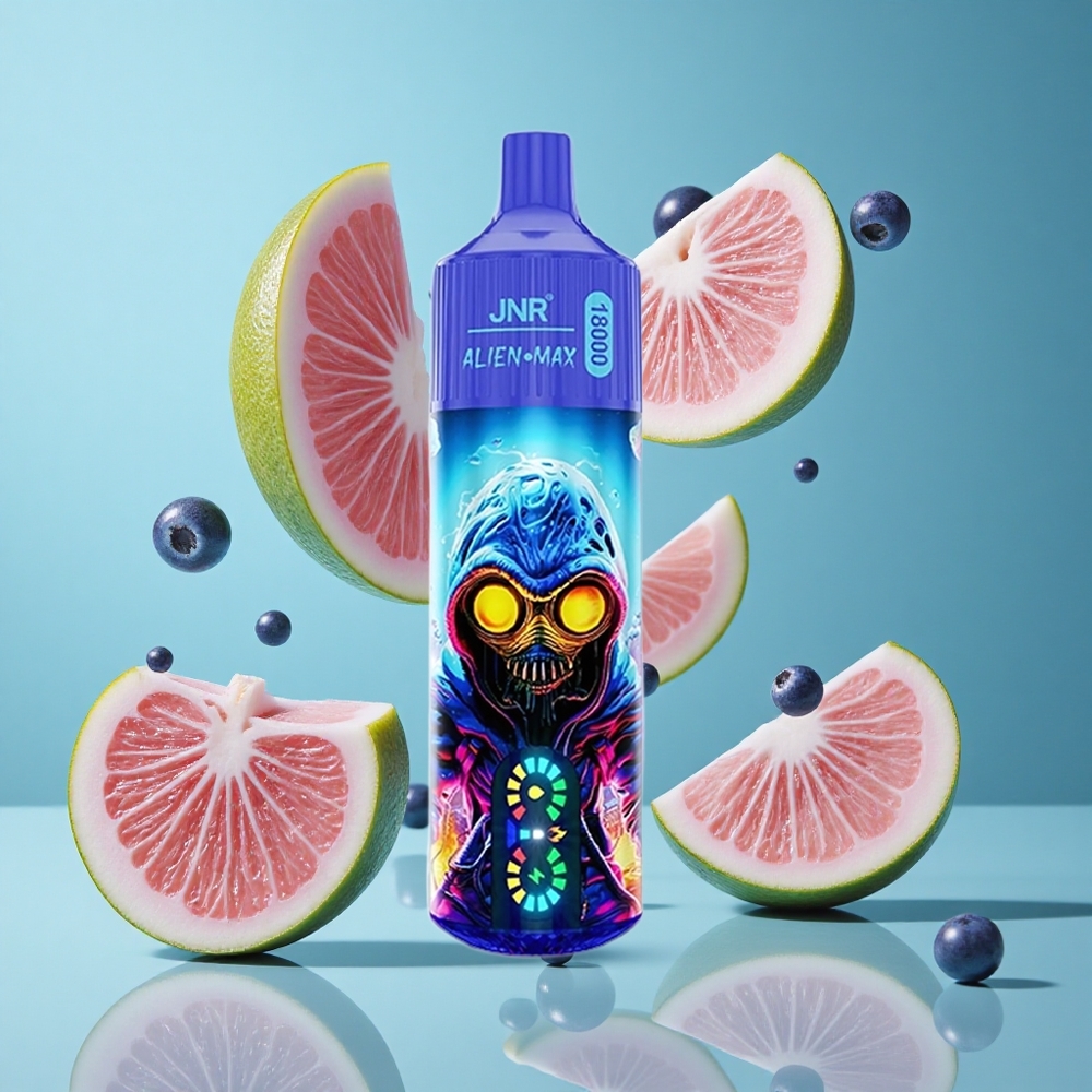 Боровинково дъвка JNR Alien Max 18000 Пуфове Двойна мрежова намотка & Двойно ядро Bulgaria vapes