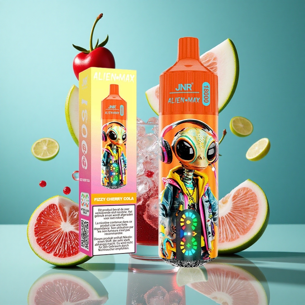 Газирана Черешова Кола JNR Alien Max 18000 Пуфове удара Двойна Мрежа Bulgaria vapes