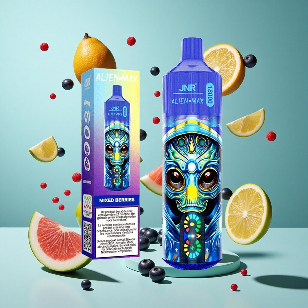 Смесени горски плодове JNR Alien Max 18000 Пуфове Dual Core Bulgaria vapes