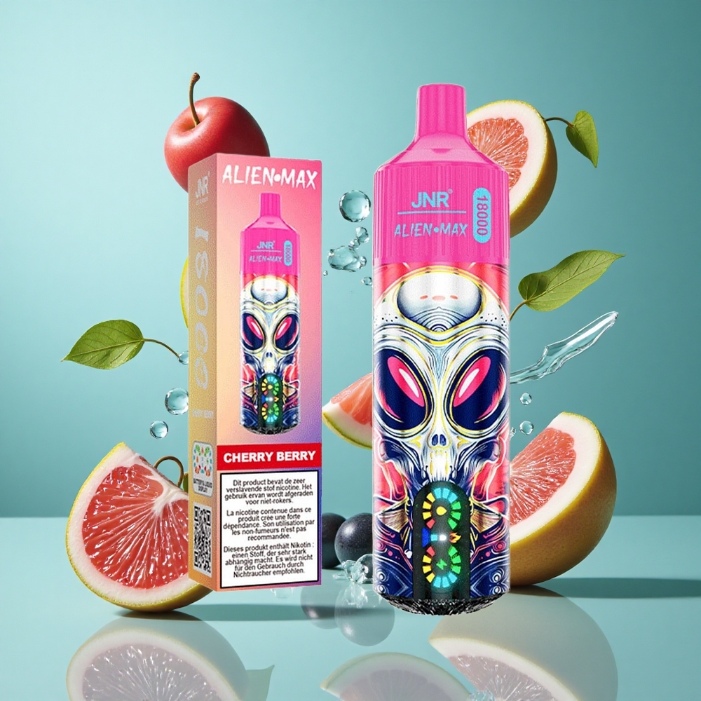 Череша-Ягода JNR Alien Max 18000 Пуфове Dual Mesh Coil 28ml Bulgaria vapes