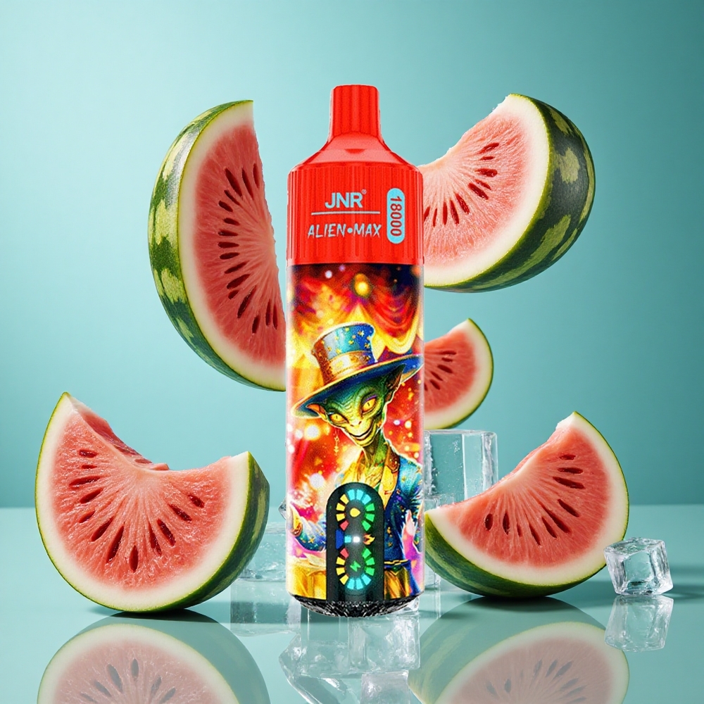 Диня Лед JNR Alien Max 18000 Пуфове Dual Mesh Coil & Type-C Бързо Зареждане Bulgaria vapes