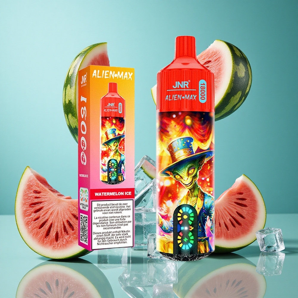 Диня Лед JNR Alien Max 18000 Пуфове Dual Mesh Coil & Type-C Бързо Зареждане Bulgaria vapes