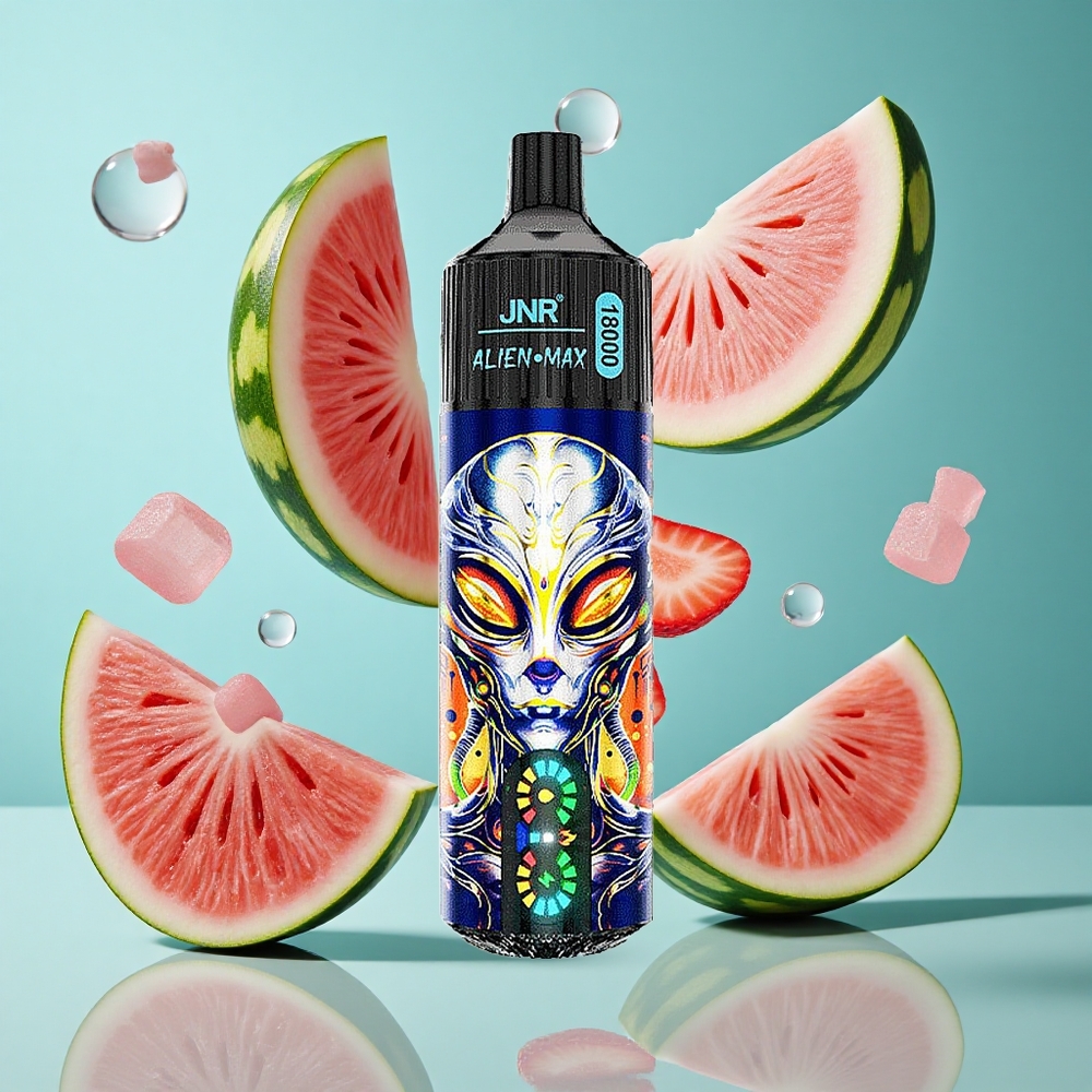 Ягода Диня Дъвка JNR Alien Max 18000 Пуфове Двойна Мрежа LED Bulgaria vapes