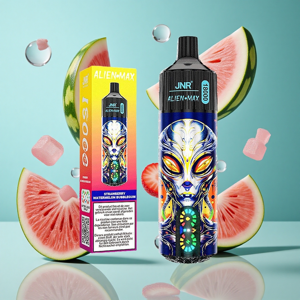 Ягода Диня Дъвка JNR Alien Max 18000 Пуфове Двойна Мрежа LED Bulgaria vapes