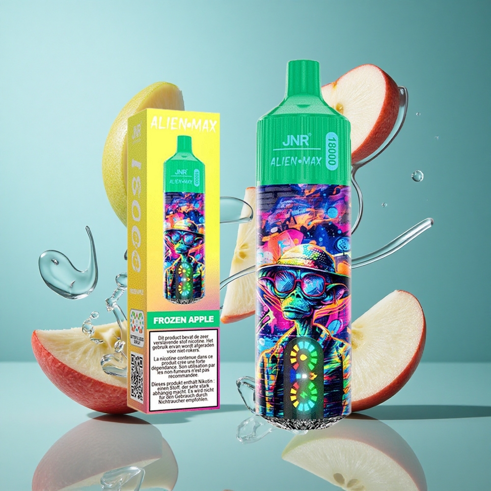 Замръзнала ябълка JNR Alien Max 18000 Пуфове Смарт LED дисплей Dual Mesh Coil Bulgaria vapes