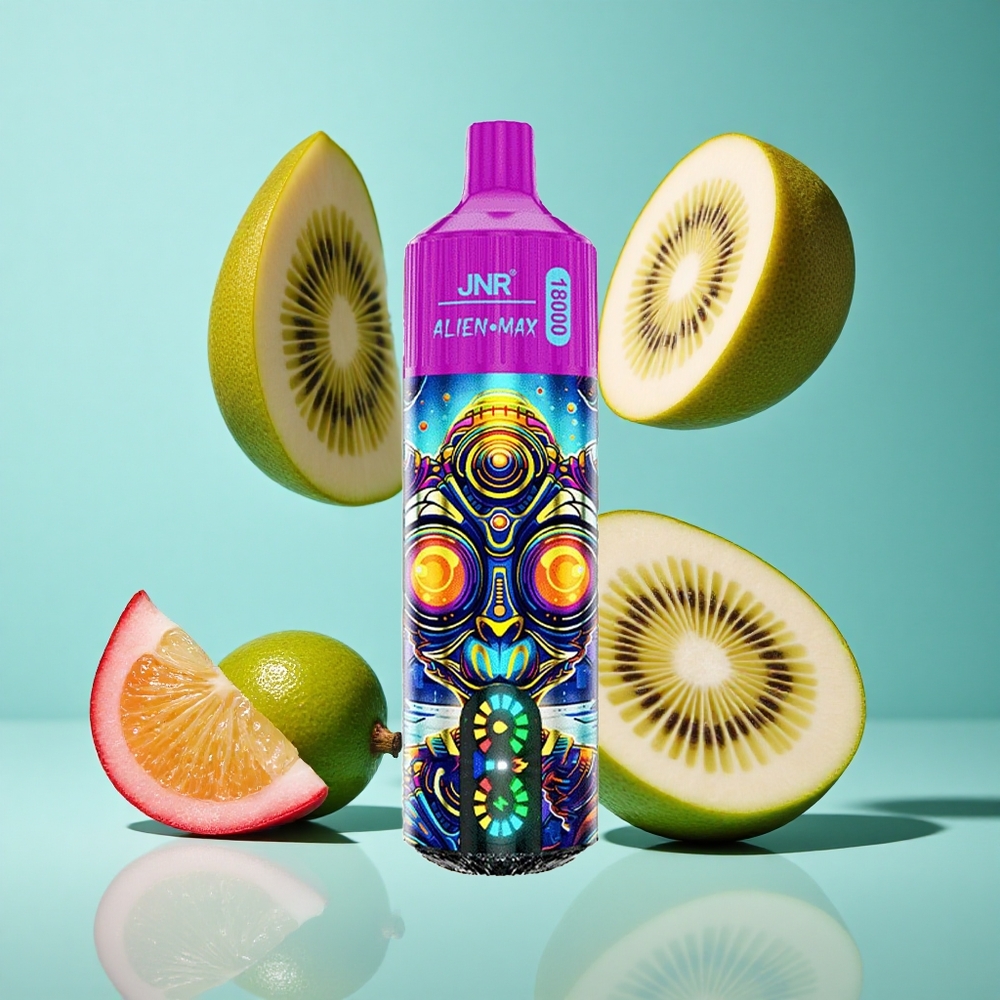 Киви Пасън Фрукт Гуава JNR Alien Max 18000 Пуфове удара Smart LED Display Type-C Bulgaria vapes