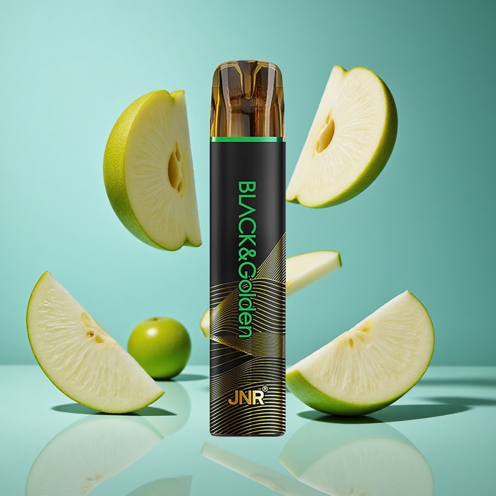 Кисела Ябълка JNR Black&Golden 600+200 Пуфове 550mAh Батерия Bulgaria vapes