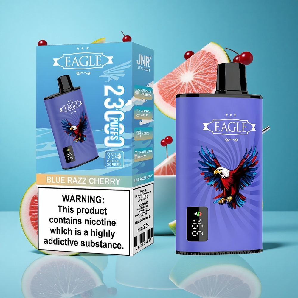 Синьо Малина Череша JNR EAGLE Smart 23000 Пуфове Цифров Екран 1.0ohm Bulgaria vapes
