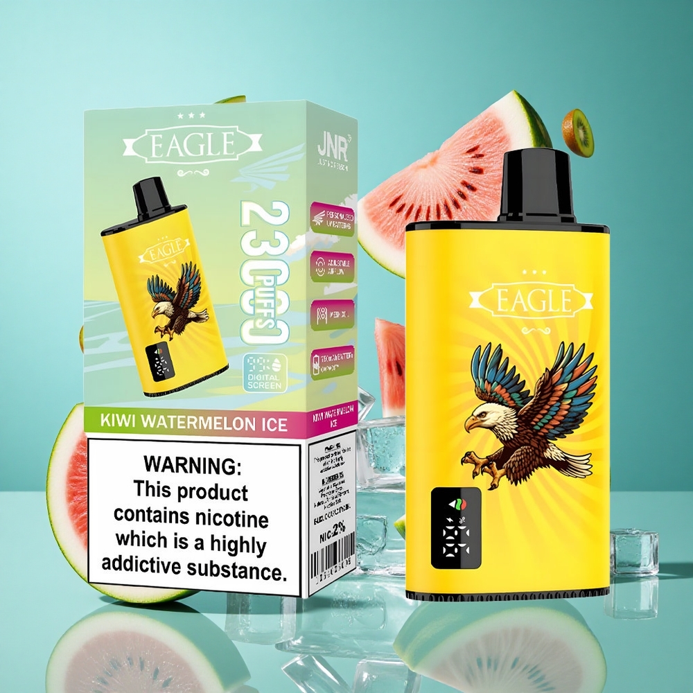 Киви Диня Лед JNR EAGLE Smart 23000 Пуфове Регулируем въздушен поток 25ml Bulgaria vapes