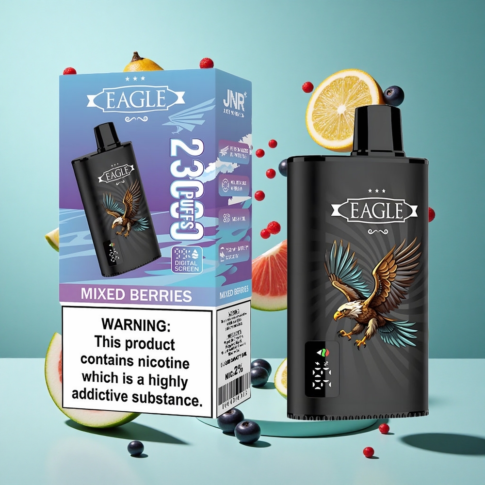 Смесени Ягоди JNR EAGLE Smart 23000 Пуфове 25ml Цифров Екран Bulgaria vapes