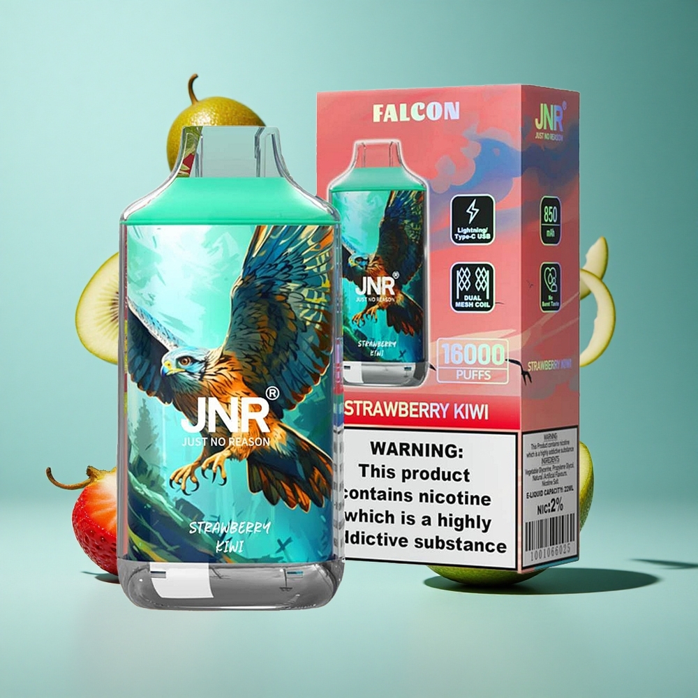 Ягода Киви JNR Falcon 16000 Puffs 22мл Dual Mesh Coil Bulgaria vapes