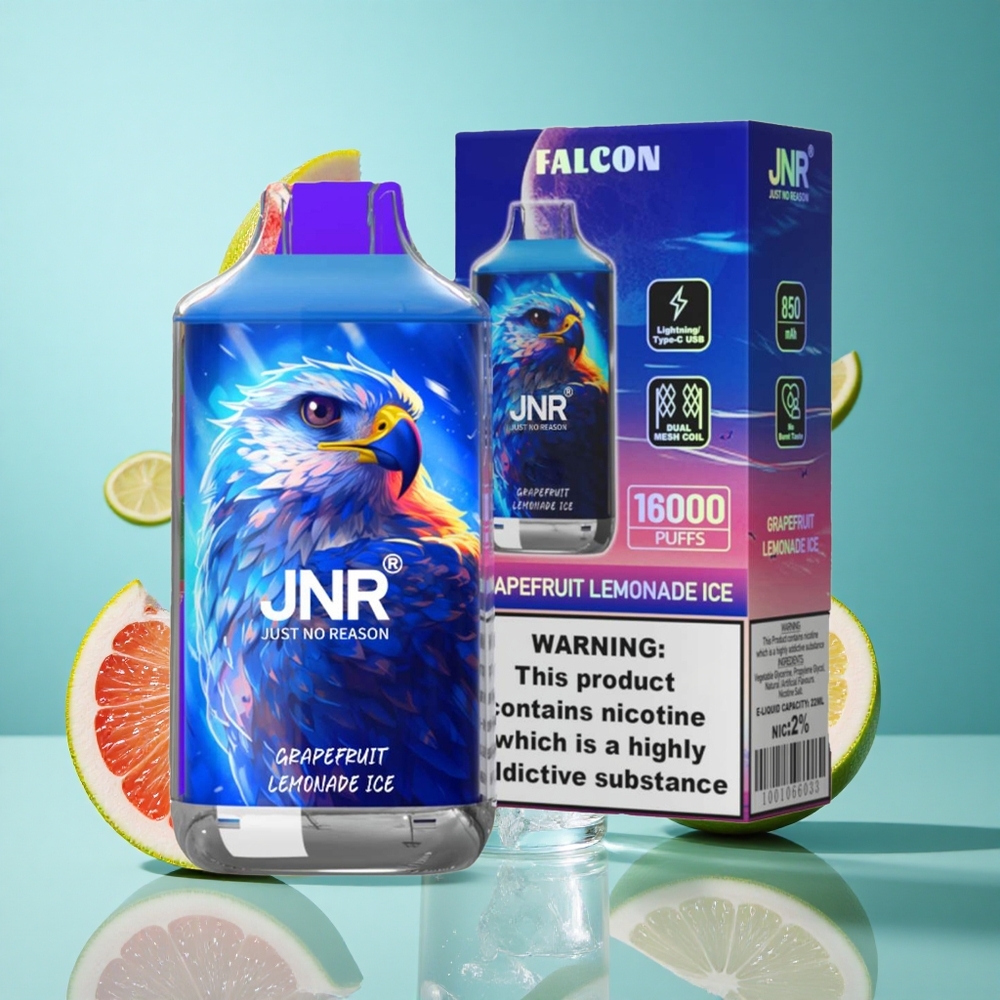 Грейпфрут лимонада лед JNR Falcon 16000 Puffs 22ml двойна мрежа Bulgaria vapes