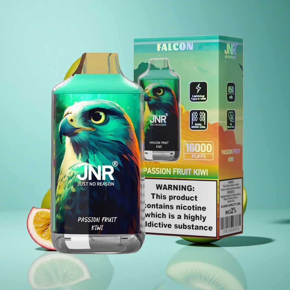 Страстен плод киви JNR Falcon 16000 Puffs 22ml Dual Mesh Bulgaria vapes