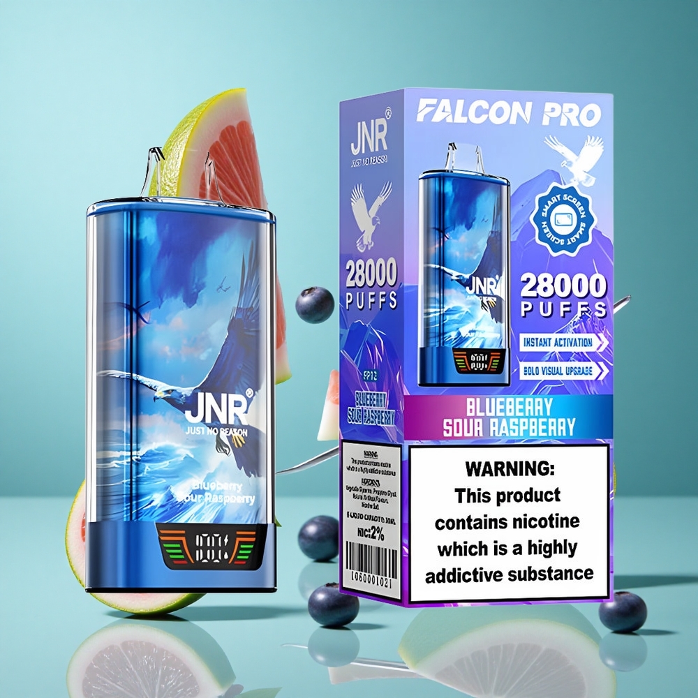 Боровинка Кисела Малина JNR Falcon Pro 28000 Пуфове 30мл Bulgaria vapes