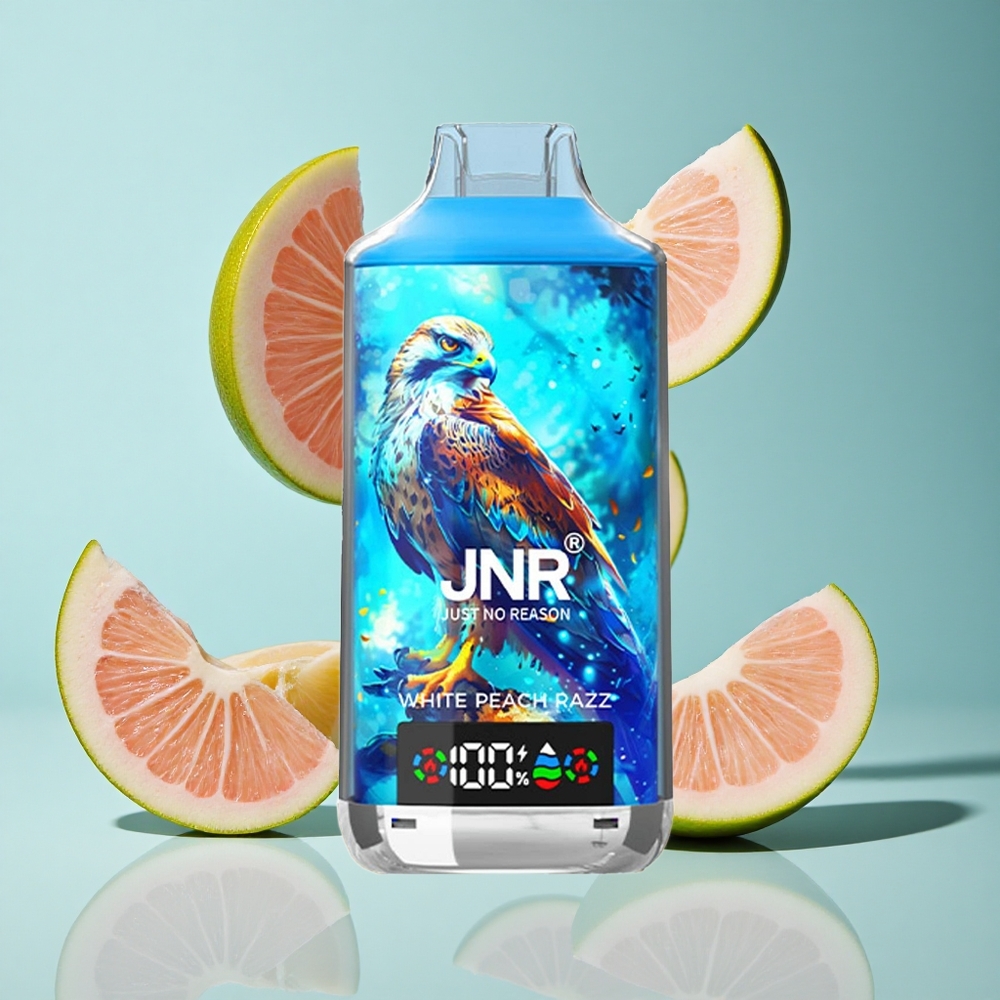 Бял праскова раш JNR Falcon X 18000 Пуфове Dual Mesh Bulgaria vapes