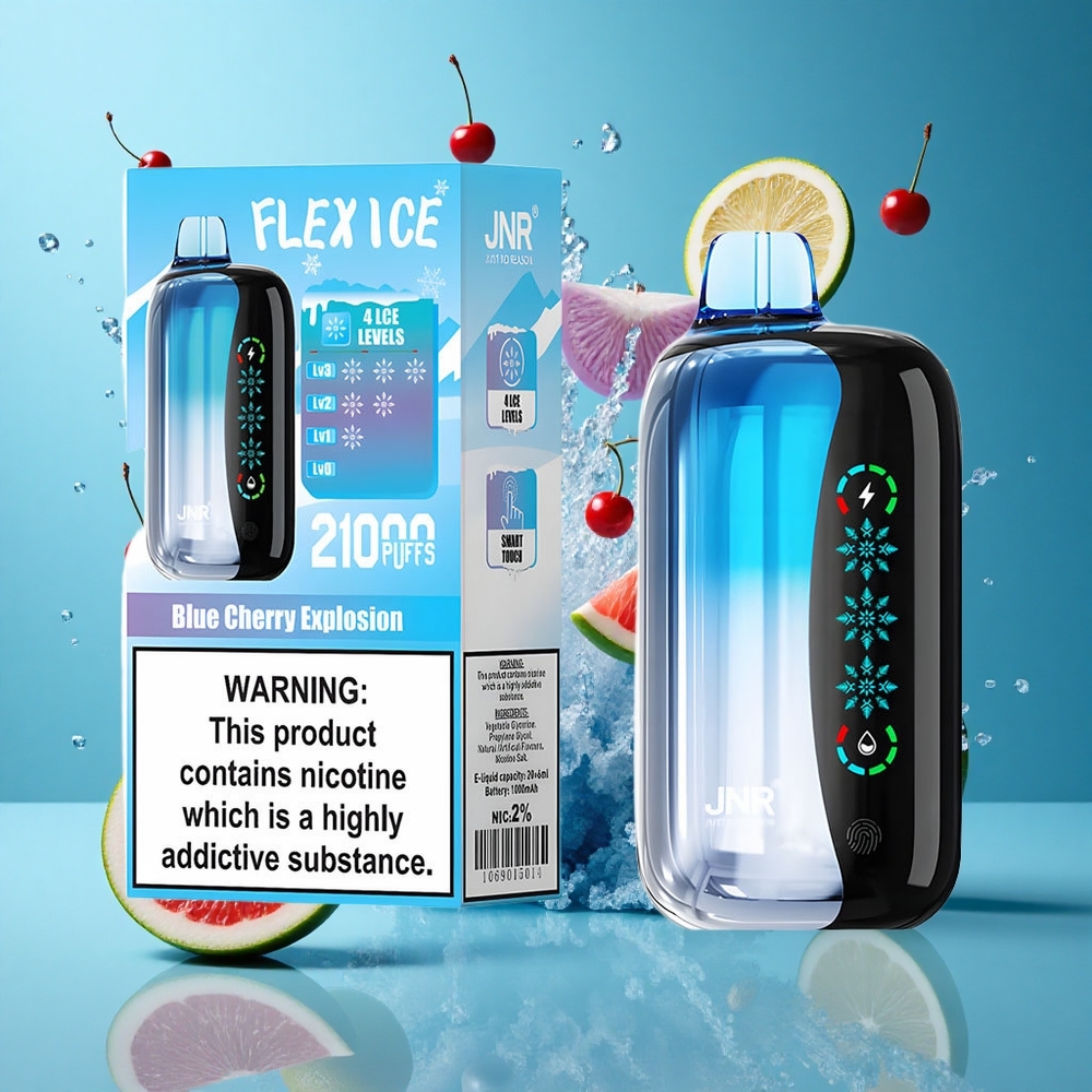 Експлозия от синя череша JNR Flex Ice 21000 Пуфове 26 мл е-течност Bulgaria vapes