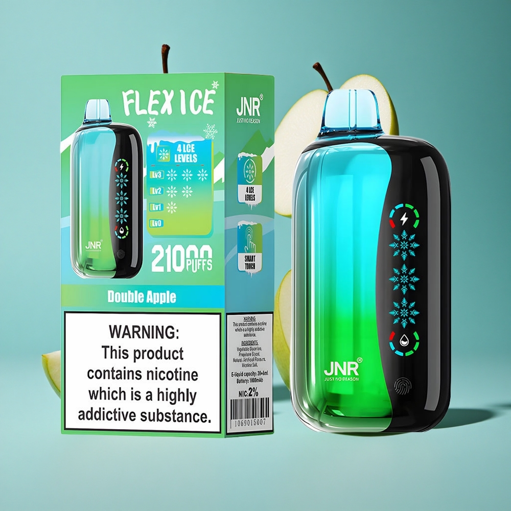 Двойна ябълка JNR Flex Ice 21000 Пуфове 26 мл е-течност Bulgaria vapes