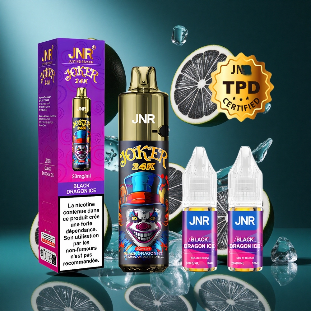 Черен Дракон Лед JNR Joker 24K Puffs 24000 Пуфове 800mAh Батерия Bulgaria vapes