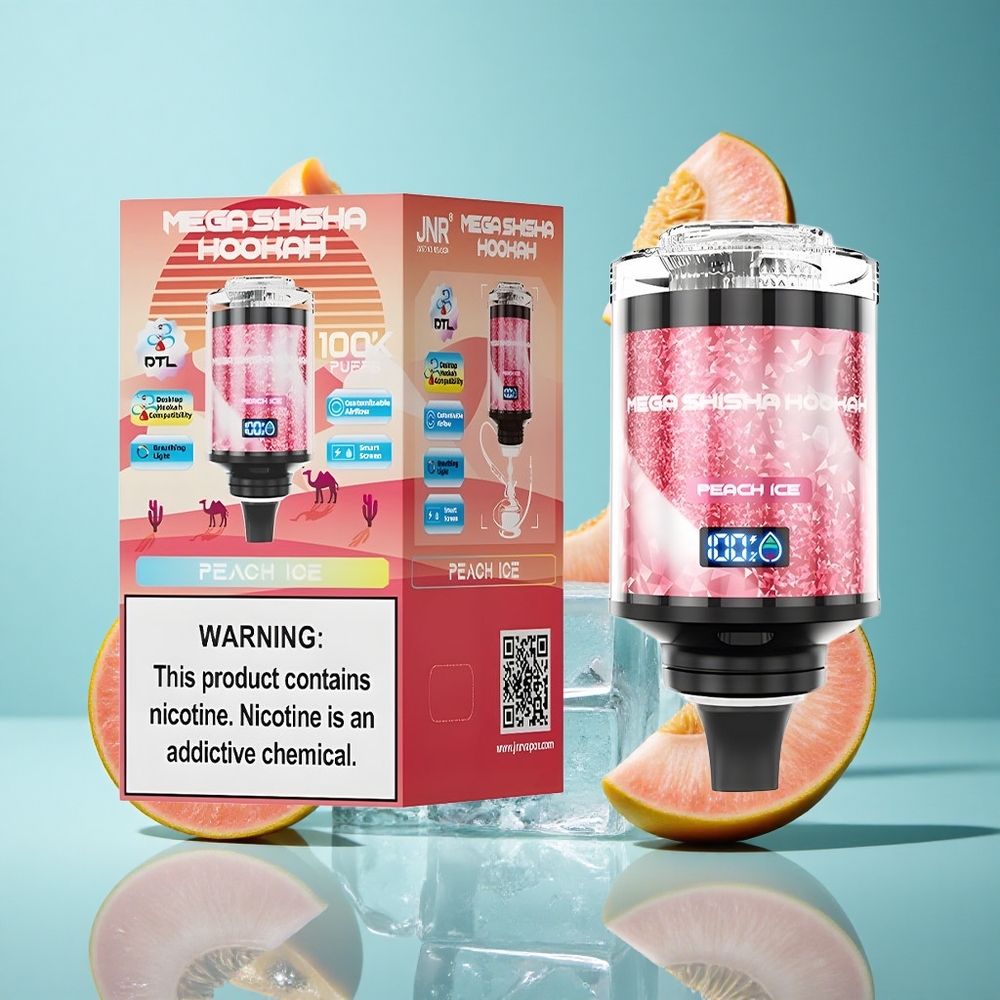 Праскова Лед JNR Mega Shisha 100K Пуфове Smart Screen Bulgaria vapes