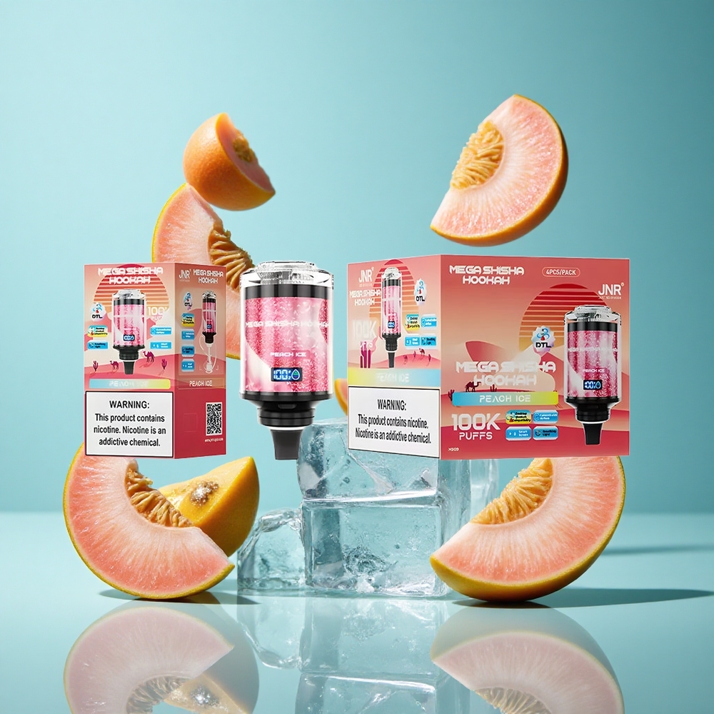 Праскова Лед JNR Mega Shisha 100K Пуфове Smart Screen Bulgaria vapes