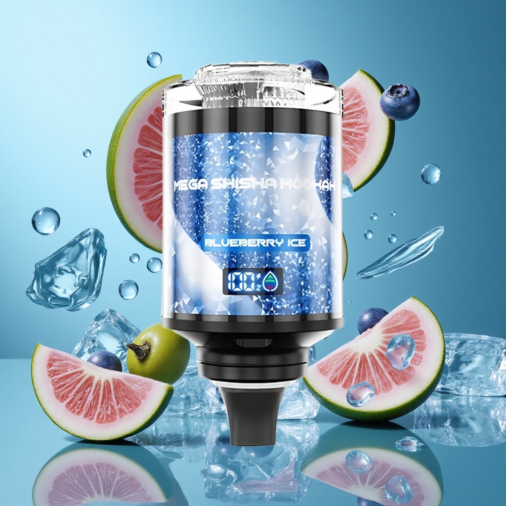 Боровинков лед JNR Mega Shisha Hookah 100000 пуфта Интерактивен екран Bulgaria vapes