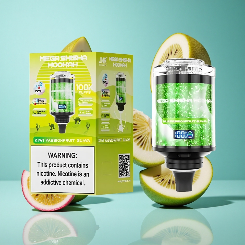 Киви Пасънфрут Гуава JNR Mega Shisha Hookah 100K Десктопен 2200mAh Bulgaria vapes