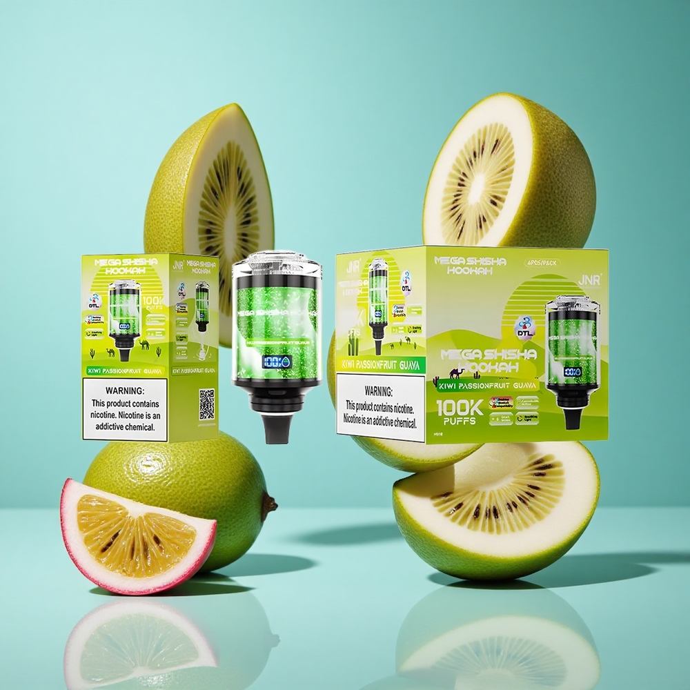 Киви Пасънфрут Гуава JNR Mega Shisha Hookah 100K Десктопен 2200mAh Bulgaria vapes