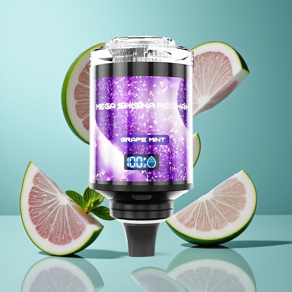 Грозде Мента JNR Mega Shisha Hookah 100K Пуфове 60ml капацитет Bulgaria vapes