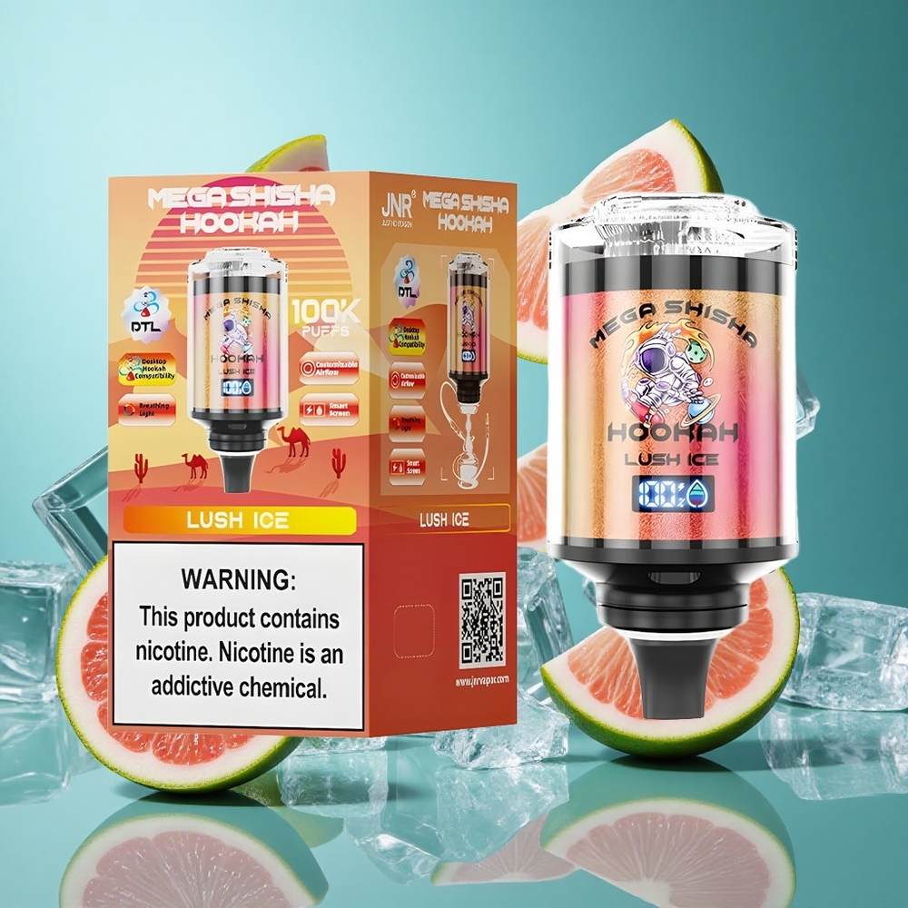 Ледена свежест JNR Mega Shisha Hookah 100K Десктоп съвместимост 60ml Bulgaria vapes