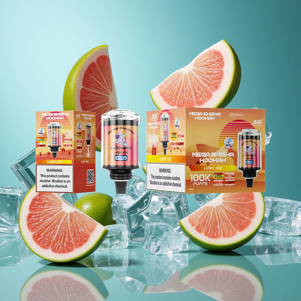 Ледена свежест JNR Mega Shisha Hookah 100K Десктоп съвместимост 60ml Bulgaria vapes