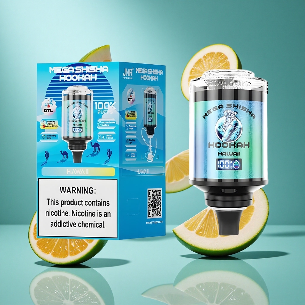 Хавайски JNR Mega Shisha Hookah 100K Пуфове Smart Screen Bulgaria vapes