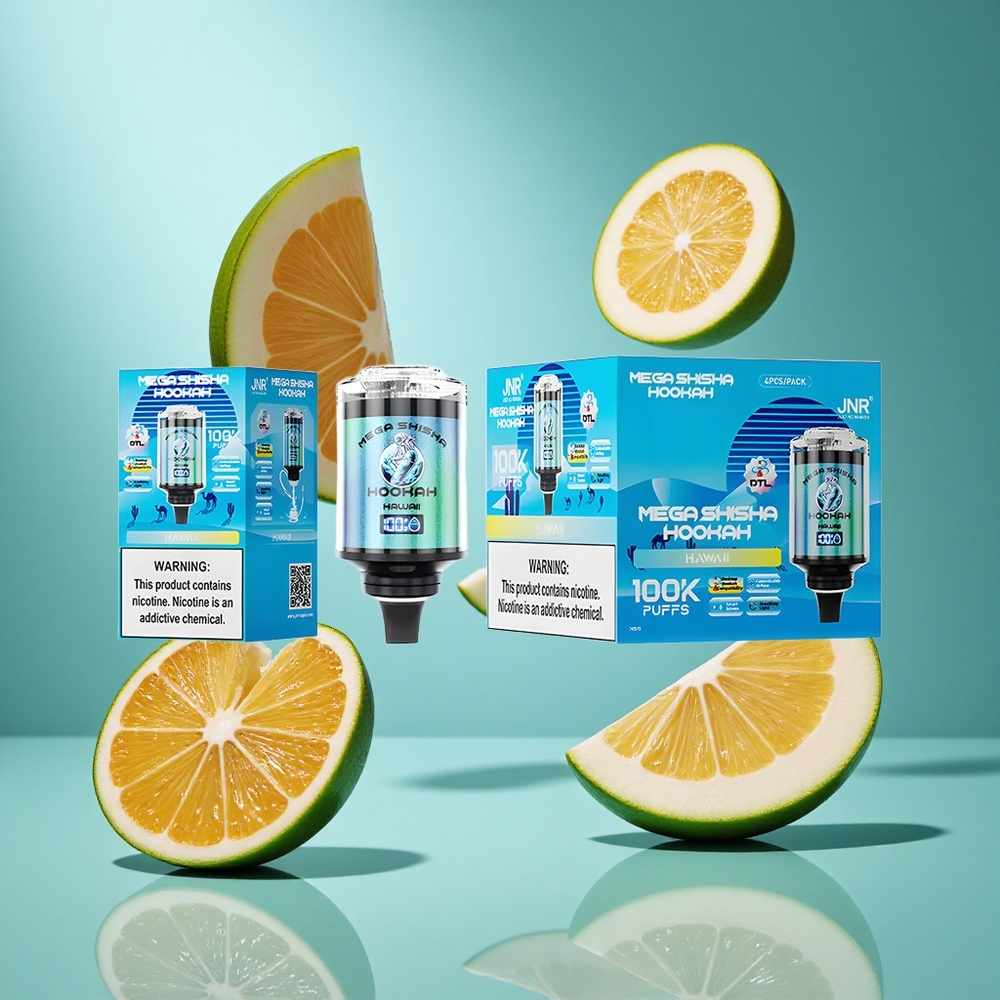 Хавайски JNR Mega Shisha Hookah 100K Пуфове Smart Screen Bulgaria vapes