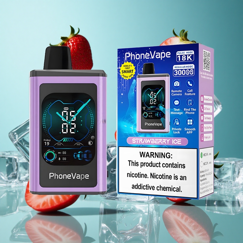 Ягодов лед JNR PhoneVape 30000 Пуфове Регулируем въздушен поток App Controlled Bulgaria vapes