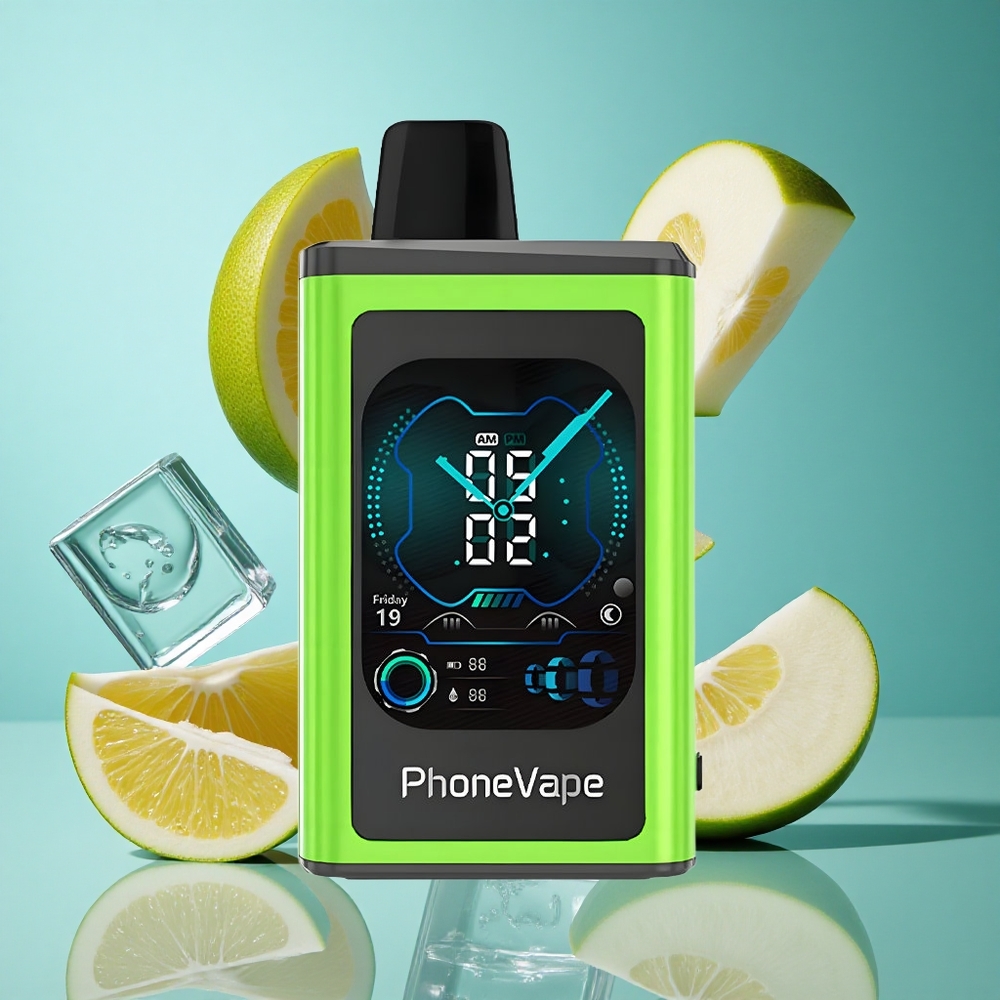 Кисела Ябълка Лед JNR PhoneVape 30000 Пуфове Регулируем въздушен поток Турбо режим Bulgaria vapes