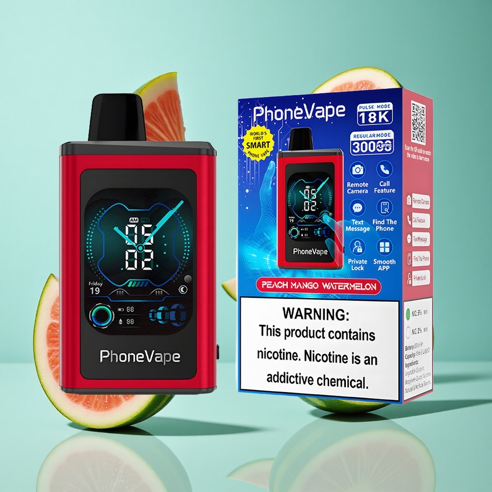 Праскова Манго Диня JNR PhoneVape 30000 Пуфове Регулируем въздушен поток Тип-C Bulgaria vapes