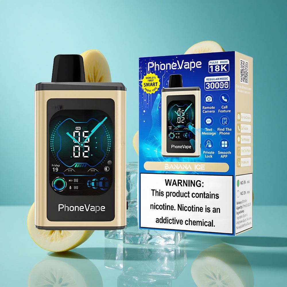 Бананов лед JNR PhoneVape 30000 пуфовa USB-C зареждане Bulgaria vapes