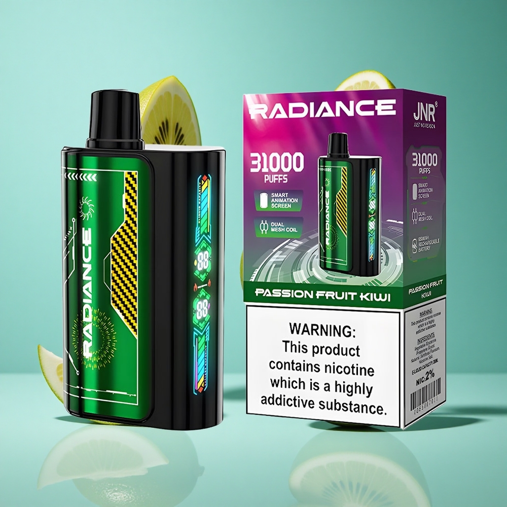 Страстен плод киви JNR Radiance 31000 Пуфове Двойна мрежеста намотка Bulgaria vapes
