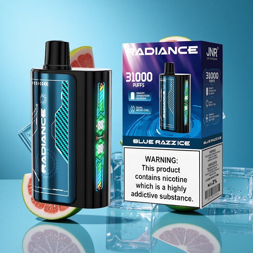 Синьо Малинов Лед JNR Radiance 31000 Пуфове Dual Mesh Coil Bulgaria vapes