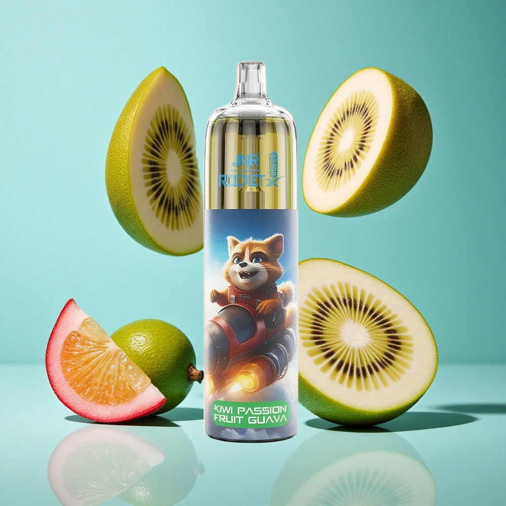 Киви Пъшн Фрукт Гуава JNR Rocket-X 12400 Пуфове Регулируем Въздушен Поток 1.2ohm мрежов Coil Bulgaria vapes