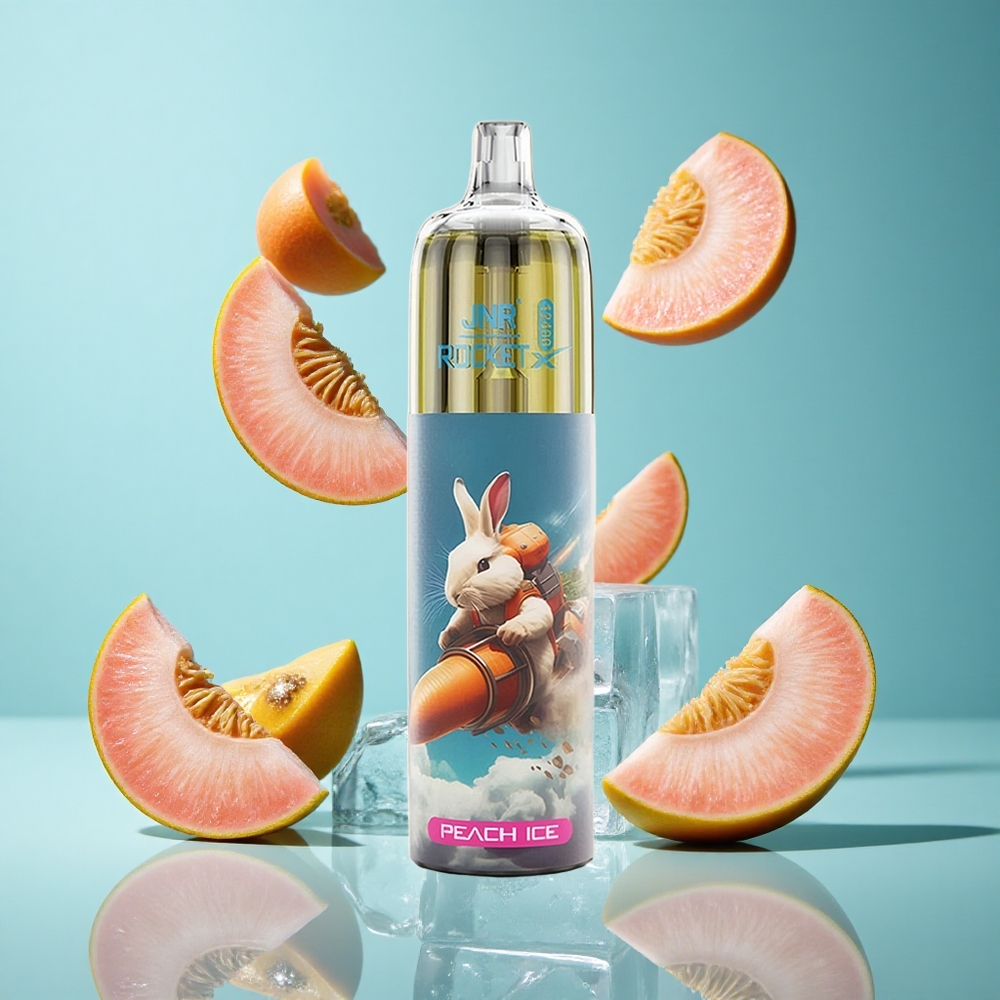 Праскова Лед JNR Rocket-X 12400 Пуфове Регулируем Въздушен Поток 25ml e-Liquid Bulgaria vapes